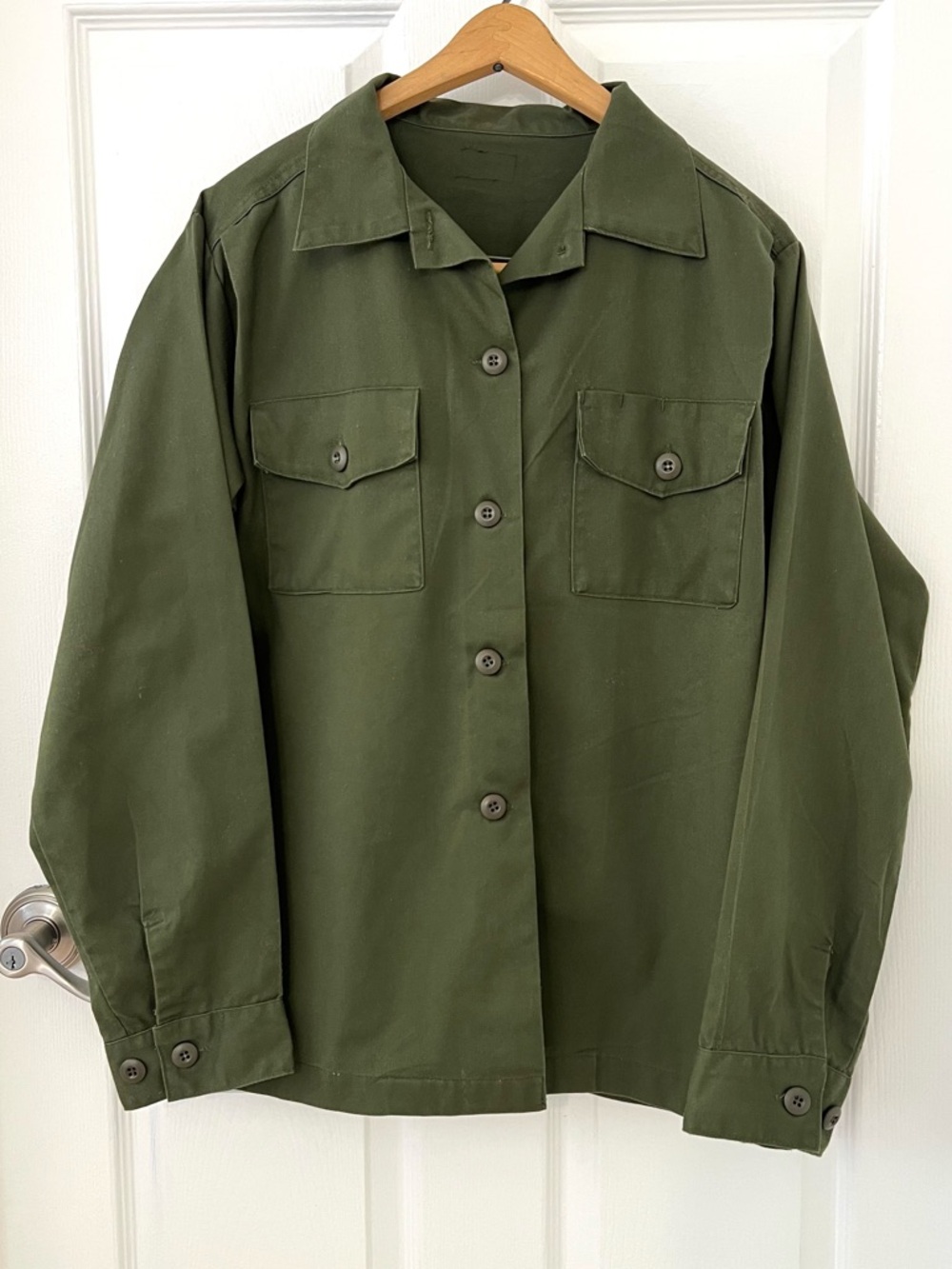 The Laundry Room 100% California Olive Green Utility Army Jacket